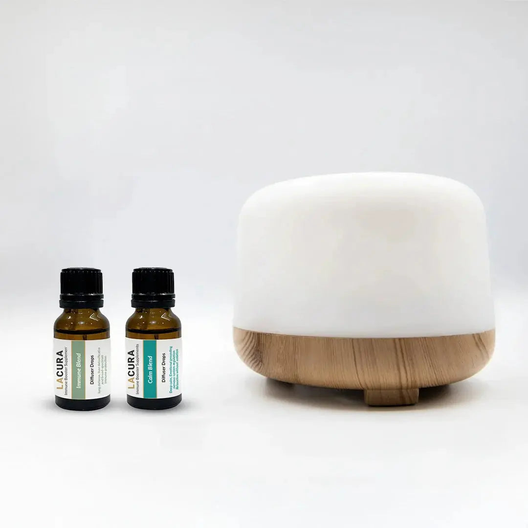 LaCura Essential Oil Diffuser Bundle – Pure Oils & Diffuser Set